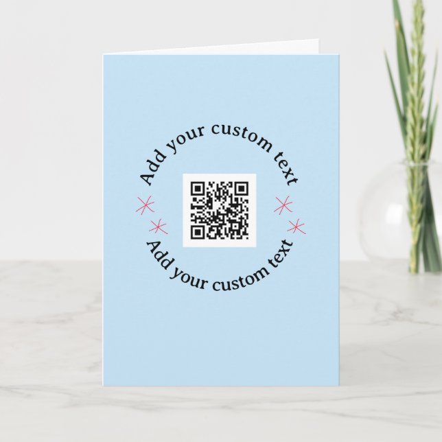 Add your custom text scan QR code business  Card (Front)