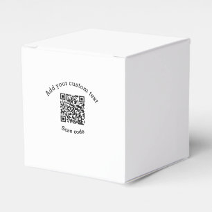 Add your custom text scan QR code business  Favour Box