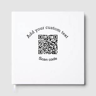 Add your custom text scan QR code business Guest Book