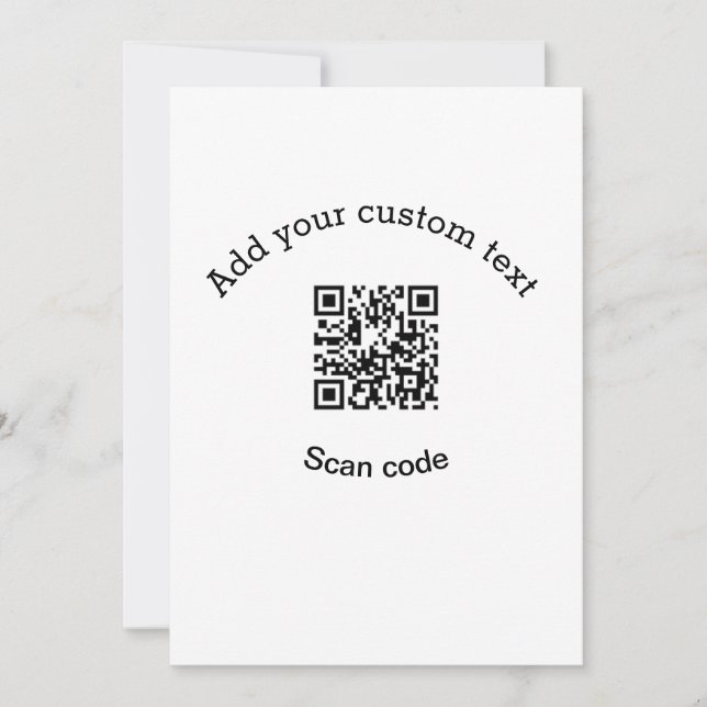Add your custom text scan QR code business  Invitation (Front)