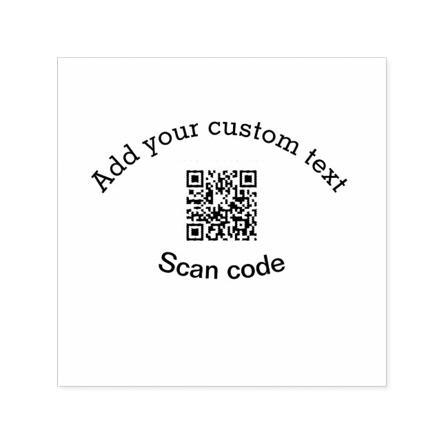 Add your custom text scan QR code business  Self-inking Stamp (Design)