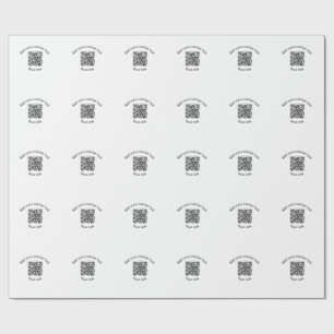Add your custom text scan QR code business Wrapping Paper