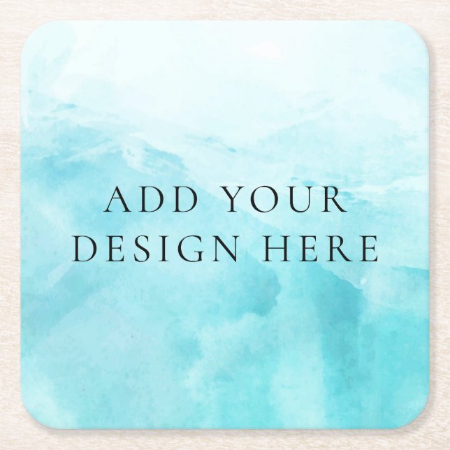 Add Your Design Custom Square Coasters (Front)