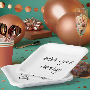 add your design paper plate