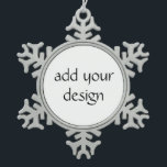 add your design  snowflake pewter christmas ornament<br><div class="desc">add your design</div>