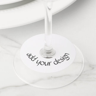 add your design wine glass tag