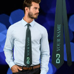 Add your Dj name outfit deejay Neck Tie<br><div class="desc">Beautiful custom neck tie featuring the word "DJ" and a customisable name text in a soft teal blue hue on a gradient background of black. Unique but beautiful outfit for DJs / DJanes. 

The text is customisable.</div>