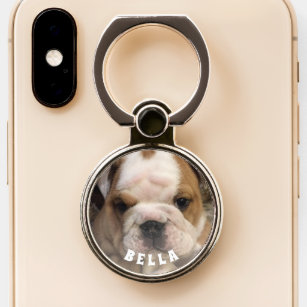 Add your Dog Photo Name Phone Ring Stand