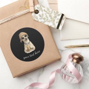 Add Your Dog's Name & Photo Classic Round Sticker