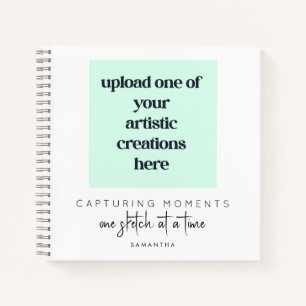 Add Your Drawings Artwork Quote Name White Sketch Notebook