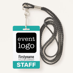 Add Your Event Logo with First Name - STAFF ID Badge