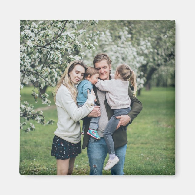 Add Your Family Photo Custom Magnet (Front)