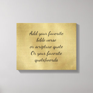 Add your Favourite Bible Verse or Scripture Quote Canvas Print