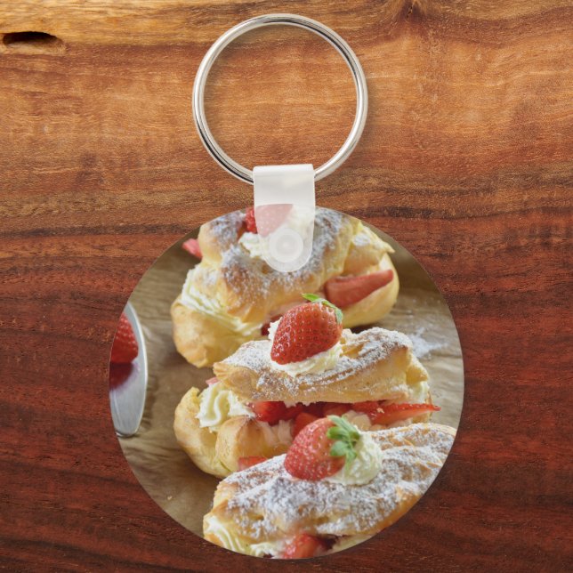 Add your favourite dessert photo key ring (Front)