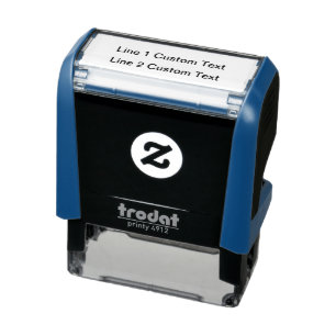 Add your favourite Text, Business 2 Lines Self-inking Stamp