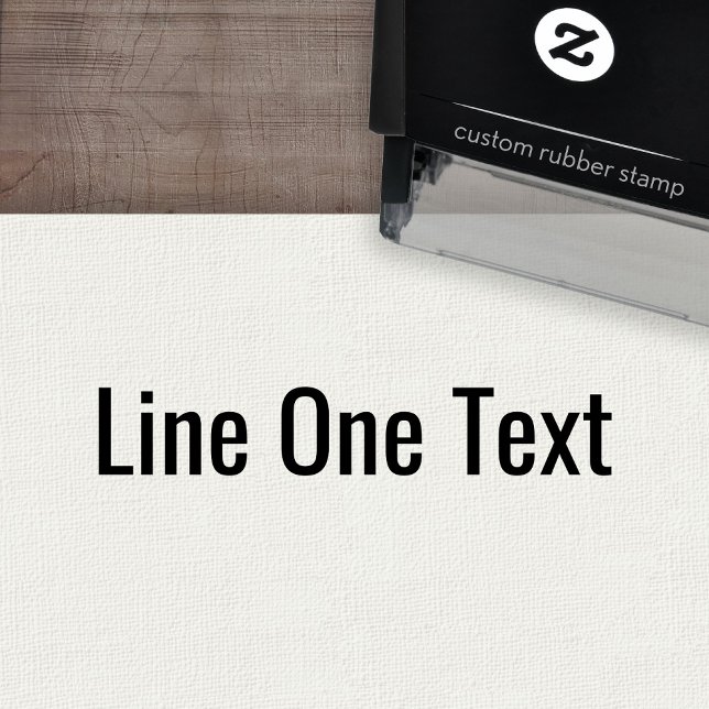 Add your favourite Text - One Line Sans Serif Font Self-inking Stamp (Custom Self-Inking Rubber Stamp)