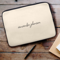 Add Your Full Name Minimal Monogram on Cream