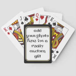 Add Your Goat photo Black Frame Bicycle® Play Playing Cards