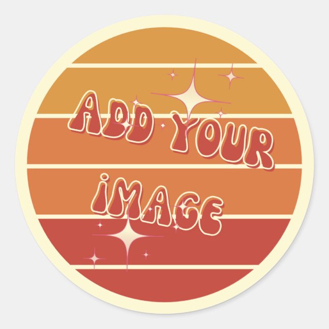 Add Your Image Classic Round Stickers (Front)