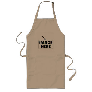 Add Your Image or Design Custom Orange  Long Apron