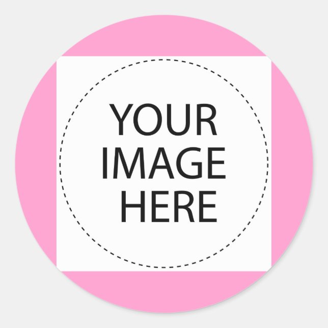 Add Your Image Or Text Here Classic Round Sticker (Front)