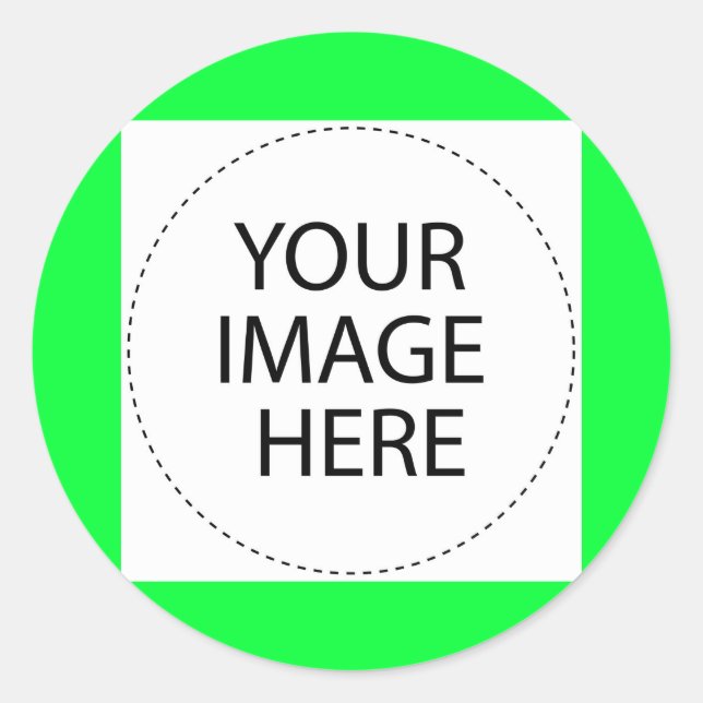Add Your Image Or Text Here Classic Round Sticker (Front)
