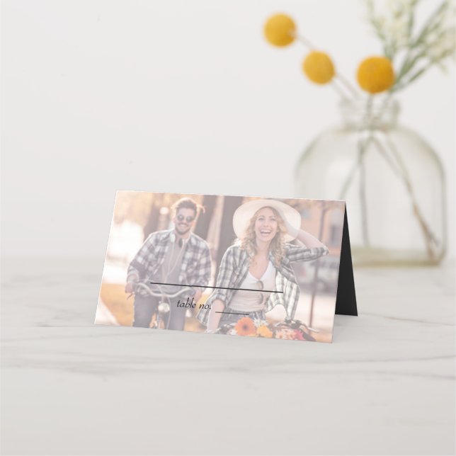 Add Your Image Personalised Wedding Place Card (Front)