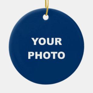 Add Your Image Photo Logo Ceramic Tree Decoration