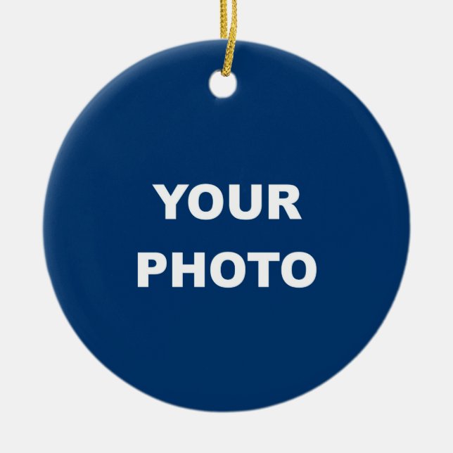 Add Your Image Photo Logo Ceramic Tree Decoration (Front)