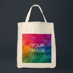 Add Your Image Photo Logo Text Here Template Tote Bag<br><div class="desc">Add Your Business Company Logo Here Elegant Modern Template Shopping Grocery Tote Bag.</div>