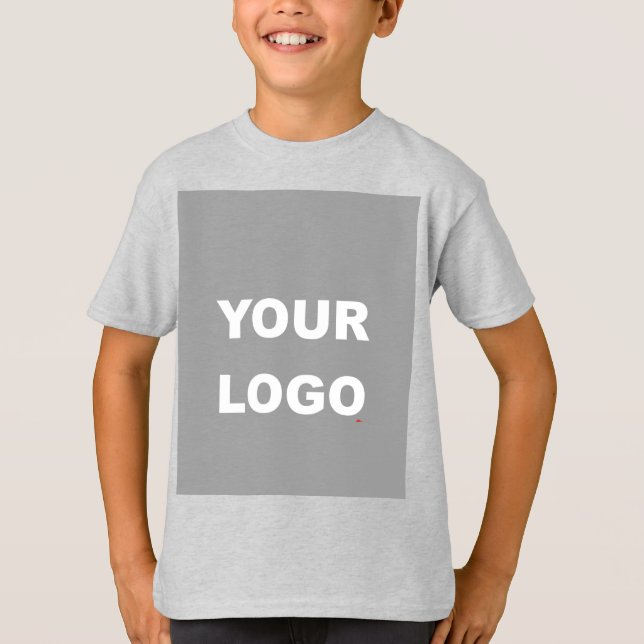 Add Your Image Photo Picture Logo Ash Grey T-Shirt (Front)