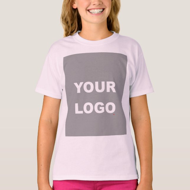 Add Your Image Photo Picture Logo Pale Pink T-Shirt (Front)