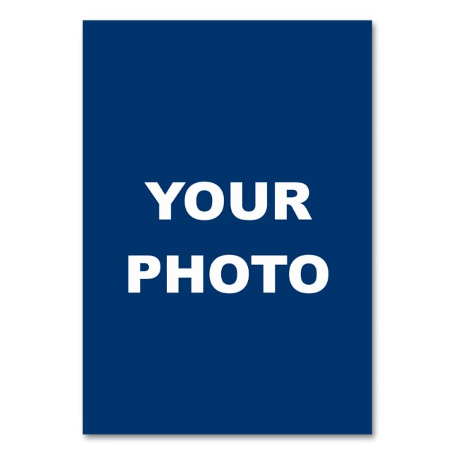 Add Your Image Photo Picture Logo Table Number (Front)
