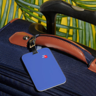 Add Your Initial Royal Blue   Luggage Tag