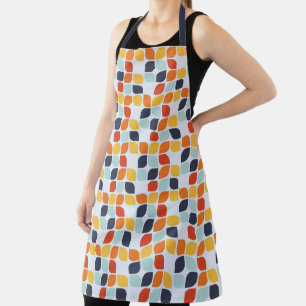 Add Your Initial   Vintage Geometric Pattern Apron