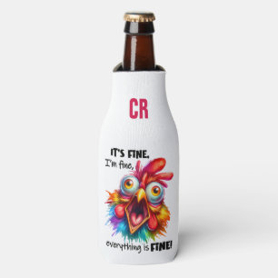 Add your initials/ Add Text on back Bottle Cooler