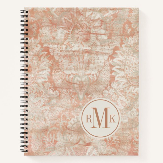 Add Your Initials | Garnet Weft Notebook (Front)