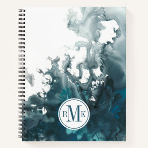 Add Your Initials   Indigo Tempest Notebook