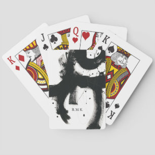 Add Your Initials   Onyx Gesture Playing Cards
