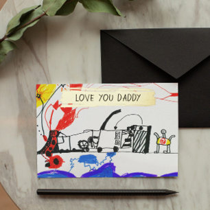 Add Your Kid's Drawing & Photo Custom Father's Day