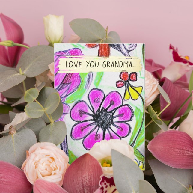  Add Your Kid's Drawing & Photo Custom Grandmother (Creator Uploaded)