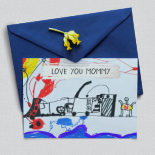 Add Your Kid's Drawing & Photo Custom Mother's Day