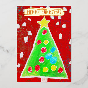    Add Your Kid's Drawing & Photo Cute Custom Xmas