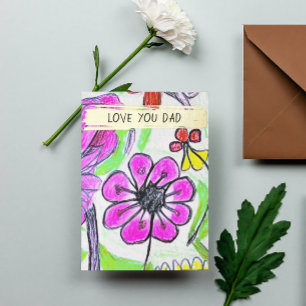 Add Your Kid's Drawing Photo Cute Personalised Dad