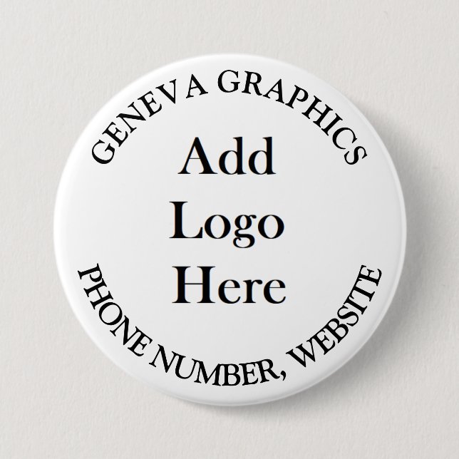 Add Your Logo and Business Information 7.5 Cm Round Badge (Front)