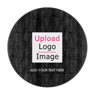 Add Your Logo and Custom Text Modern Business Chic Cutting Board