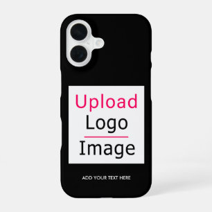 Add Your Logo and Custom Text Modern Business Chic iPhone 16 Case