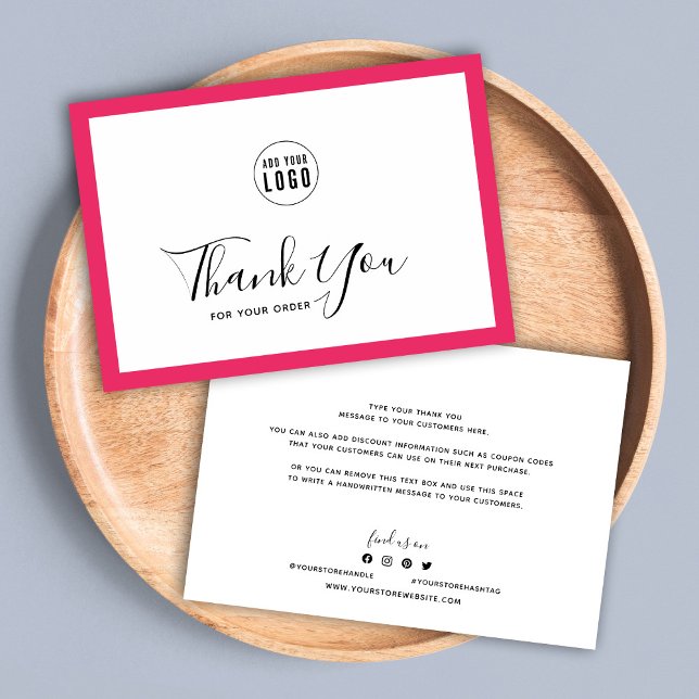 Add Your Logo and Editable Border Colour Thank You (Creator Uploaded)