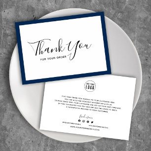 Add Your Logo and Editable Border Colour Thank You Card