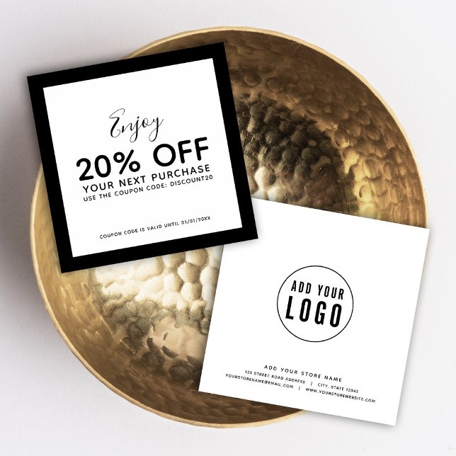 Add Your Logo and Editable Color Discount Card (Creator Uploaded)